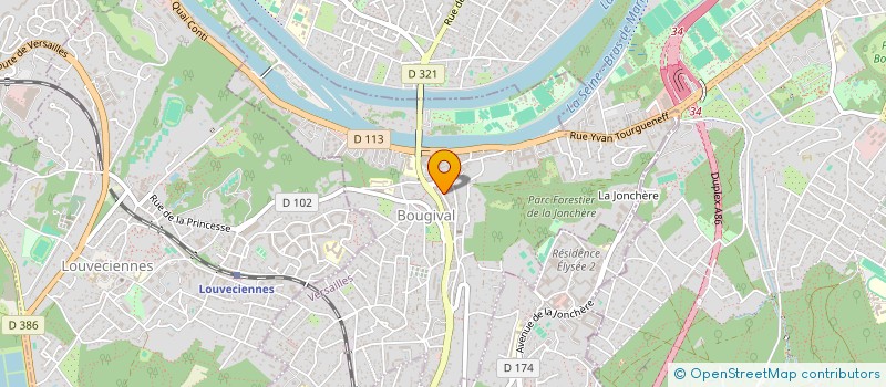 localisation de l'entreprise EF COIFFURE  BOUGIVAL