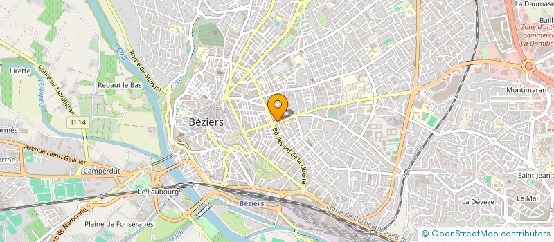 localisation de l'entreprise EF CONSTRUCTION  BEZIERS