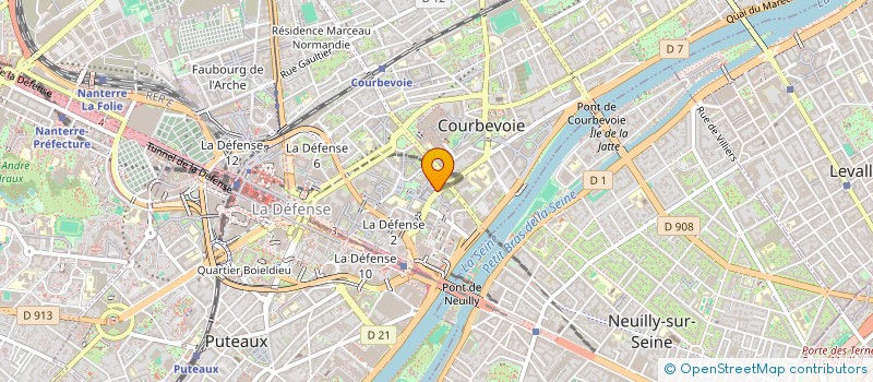 localisation de l'entreprise EF CV 006  COURBEVOIE