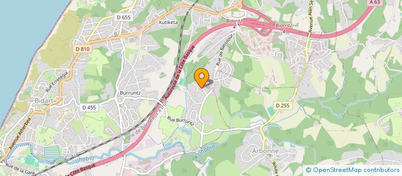 localisation de l'entreprise EF EXPERTISE INVEST à BIDART