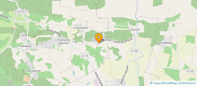 localisation de l'entreprise EF MACONNERIE  AIGALIERS