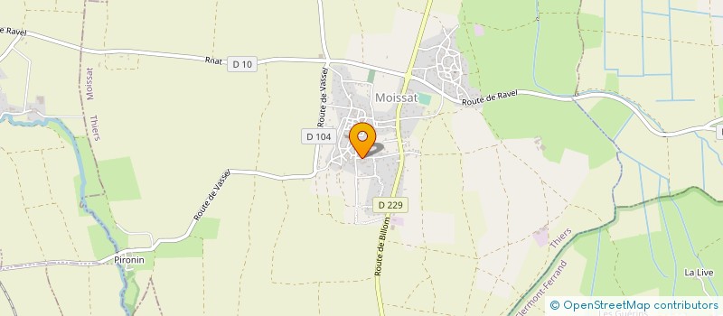 localisation de l'entreprise EF PLOMBERIE CHAUFFAGE à MUR-SUR-ALLIER