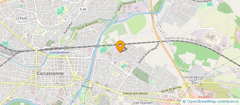localisation de l'entreprise EF SERVICES à CARCASSONNE