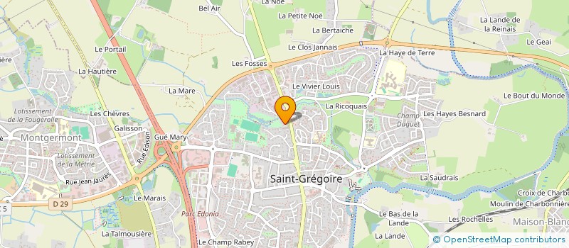 localisation de l'entreprise EF SYSTEMES à SAINT-GREGOIRE