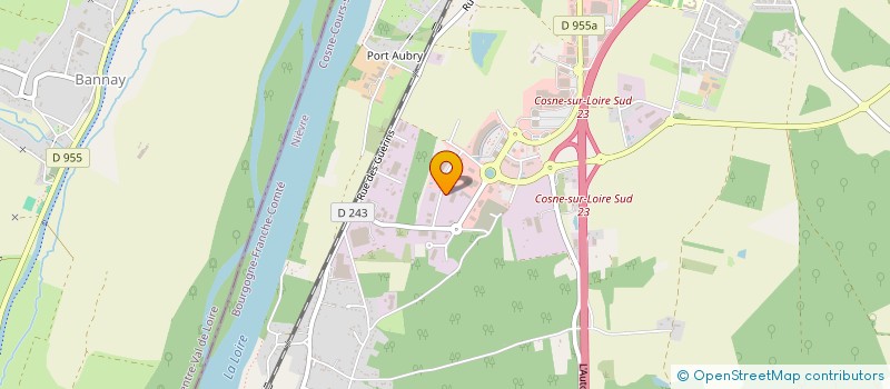 localisation de l'entreprise EF TRANSPORTS à COSNE-COURS-SUR-LOIRE