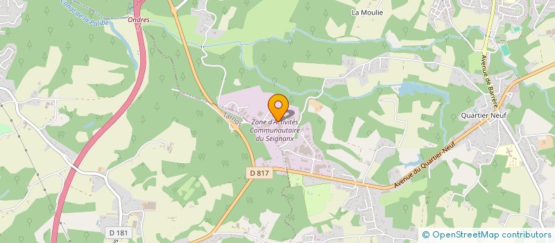 localisation de l'entreprise EFAL à SAINT-MARTIN-DE-SEIGNANX