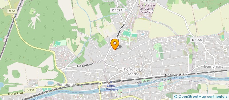 localisation de l'entreprise EFAP GESTION à THORIGNY-SUR-MARNE