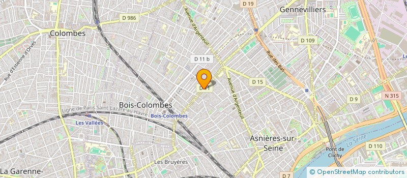 localisation de l'entreprise EFC IMMO à BOIS-COLOMBES