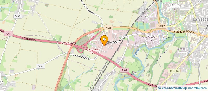 localisation de l'entreprise EFC SUD OUEST  IBOS