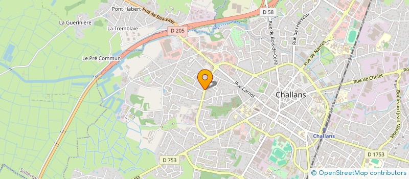 localisation de l'entreprise EFCM à CHALLANS