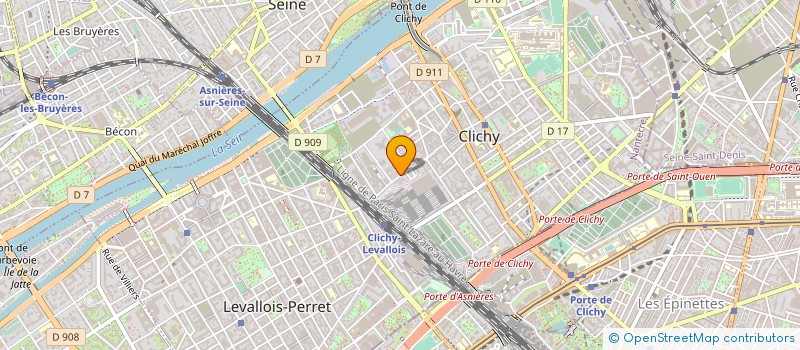 localisation de l'entreprise EFCS - ECOLE DE FORMATION AUX METIERS DE LA CONDUITE ET DU SERVICES à CLICHY