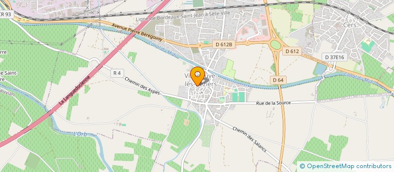 localisation de l'entreprise EFE BAT à VILLENEUVE-LES-BEZIERS