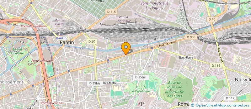 localisation de l'entreprise EFE/PLOMB  PANTIN