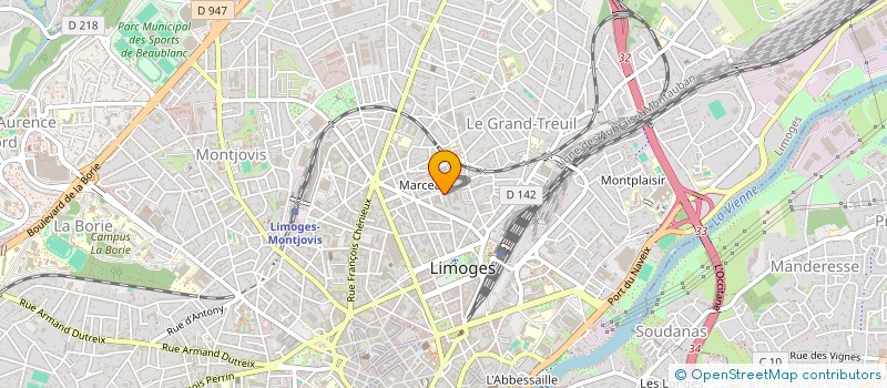 localisation de l'entreprise EFFE à LIMOGES