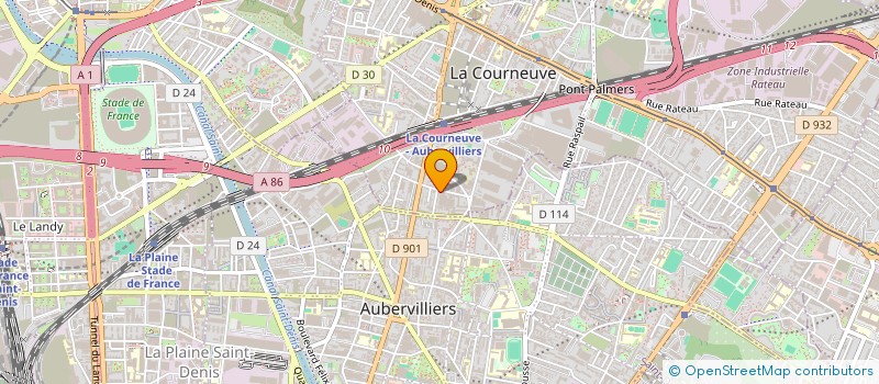 localisation de l'entreprise EFFET à LA COURNEUVE