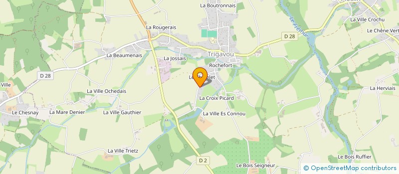 localisation de l'entreprise EFFET DE LEVIER BV à PLESLIN-TRIGAVOU