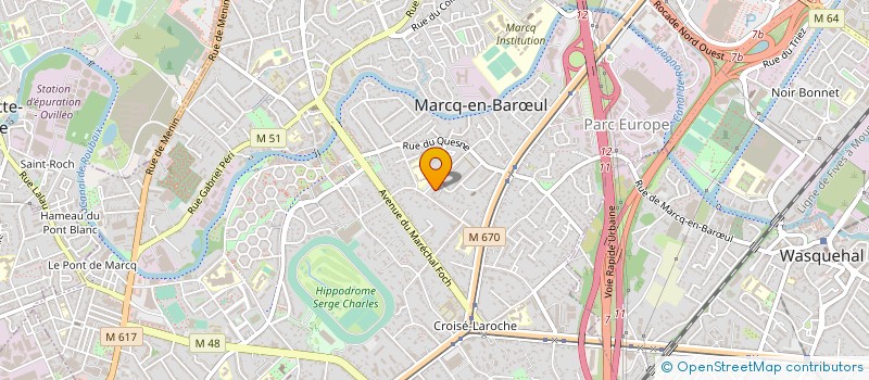 localisation de l'entreprise EFFET SPORT à MARCQ-EN-BARŒUL