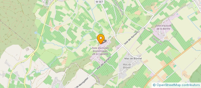 localisation de l'entreprise EFFET SPORT COURNONSEC  FABREGUES