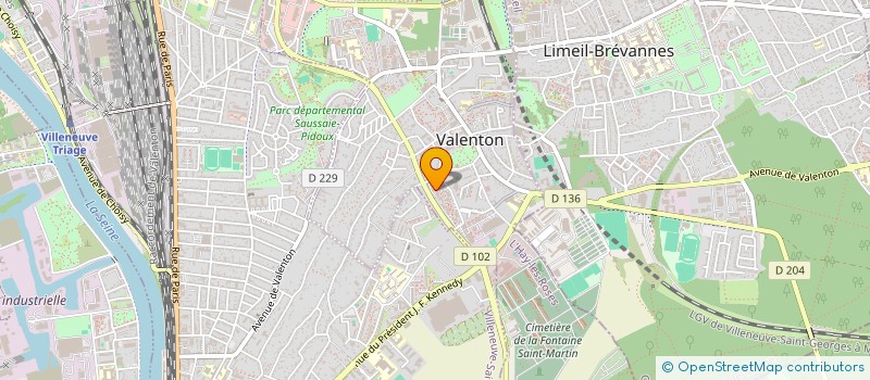 localisation de l'entreprise EFFIC'AS TRANSPORT à VALENTON