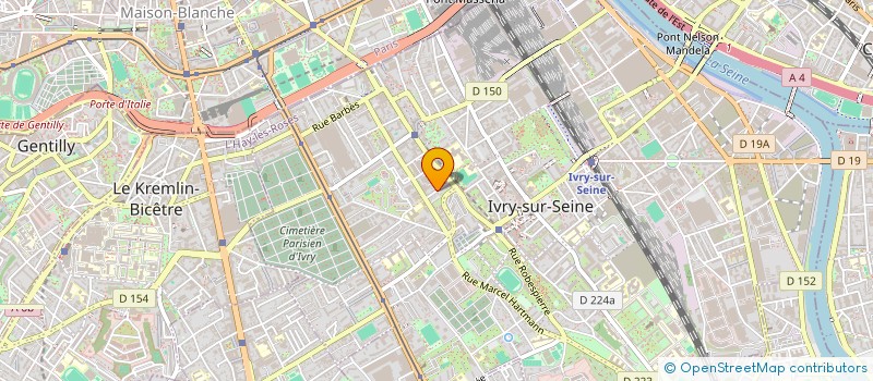 localisation de l'entreprise EFFICIA à IVRY-SUR-SEINE
