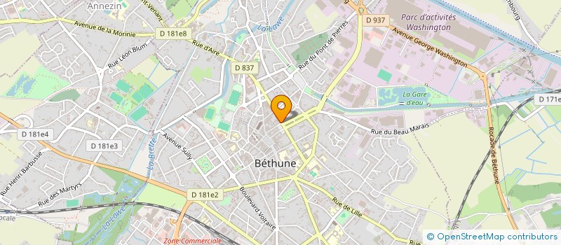 localisation de l'entreprise EFFICIENCE ASSURANCES à BETHUNE