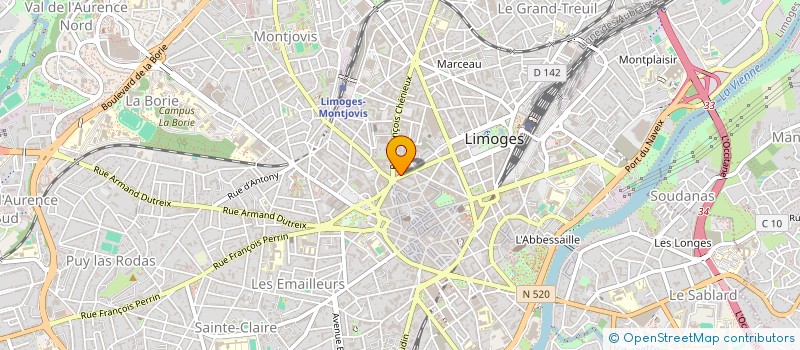 localisation de l'entreprise EFFICIENZA à LIMOGES
