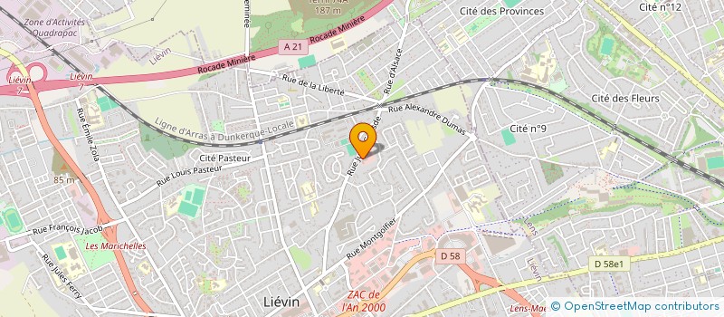 localisation de l'entreprise EFFYLISS  LIEVIN