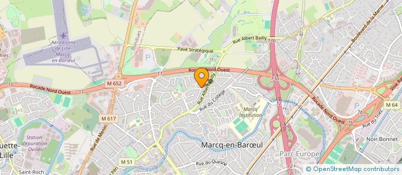 localisation de l'entreprise EFG INGENIERIE à MARCQ-EN-BARŒUL