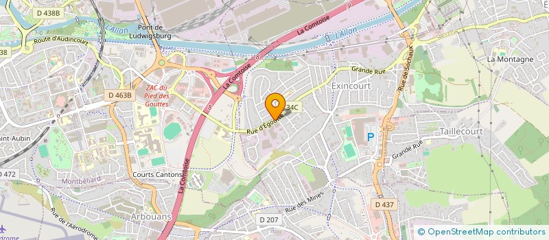 localisation de l'entreprise EFI à EXINCOURT
