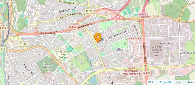 localisation de l'entreprise EFI BAT EST à METZ
