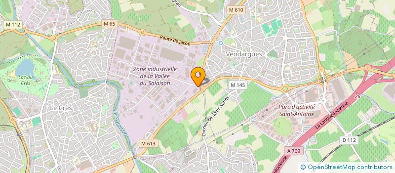 localisation de l'entreprise EFI DISTRIBUTION à VENDARGUES