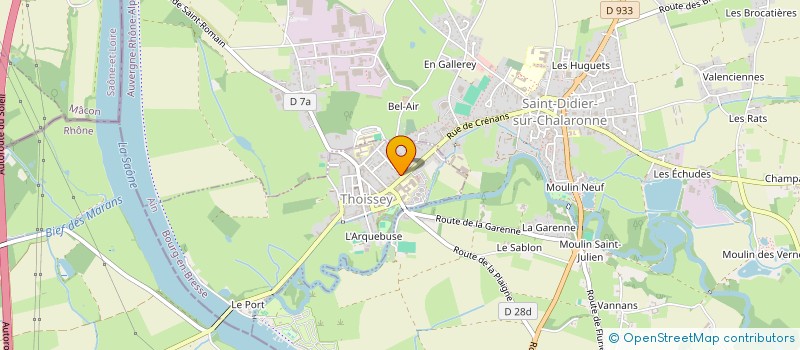 localisation de l'entreprise EFI ELEC  THOISSEY