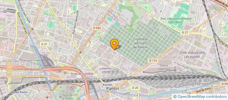 localisation de l'entreprise EFI NRJ à PANTIN