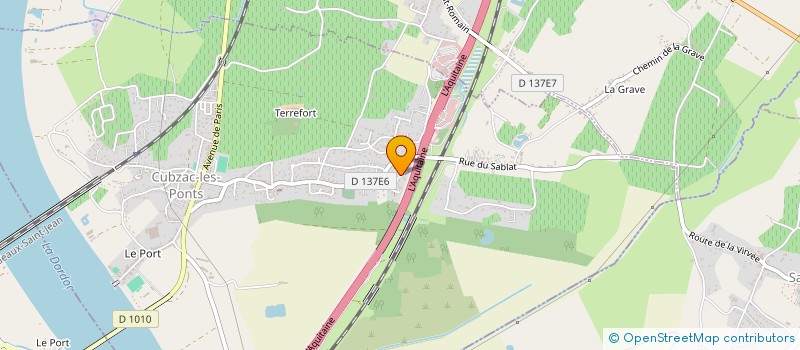 localisation de l'entreprise EFICA  CUBZAC-LES-PONTS