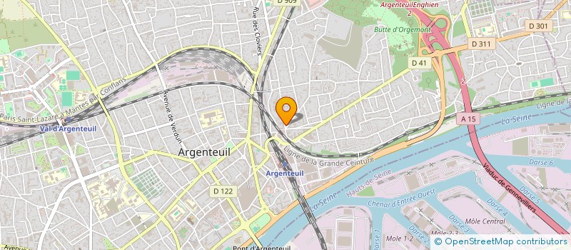 localisation de l'entreprise EFICA - ETUDES DES FLUIDES ET INSTALLATION DE LA CLIMATISATION ET L'AERAULIQUE à ARGENTEUIL