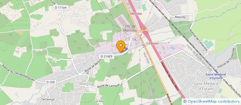 localisation de l'entreprise EFICMETAL à MARTILLAC