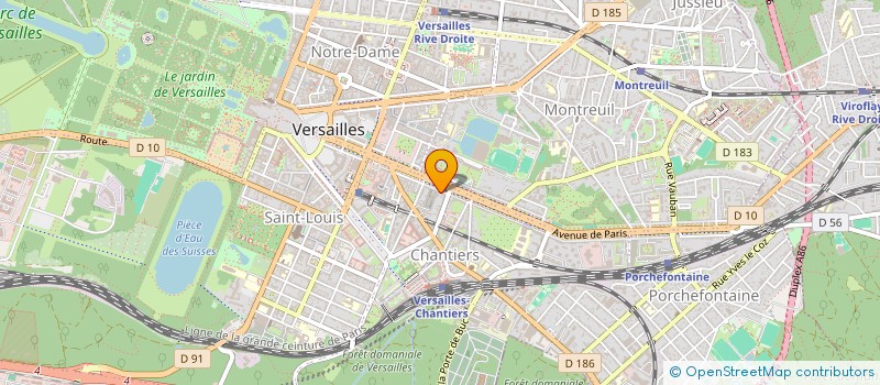 localisation de l'entreprise EFICUM à VERSAILLES