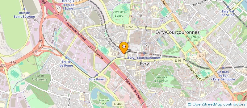 localisation de l'entreprise EFIMMO 1 à EVRY-COURCOURONNES