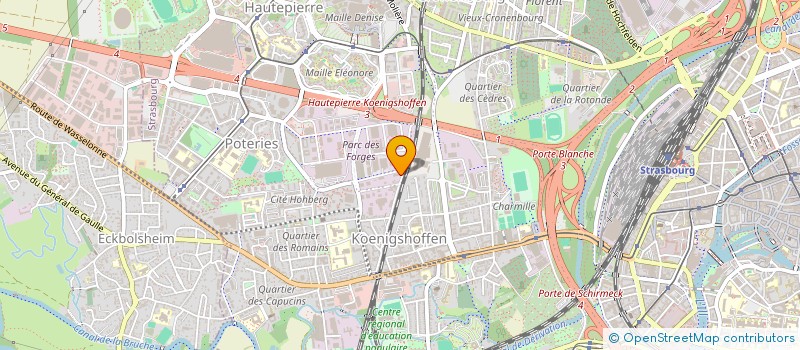 localisation de l'entreprise EFK à STRASBOURG