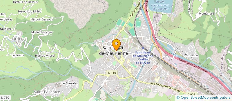 localisation de l'entreprise EFL ENTREPRISES à SAINT-JEAN-DE-MAURIENNE
