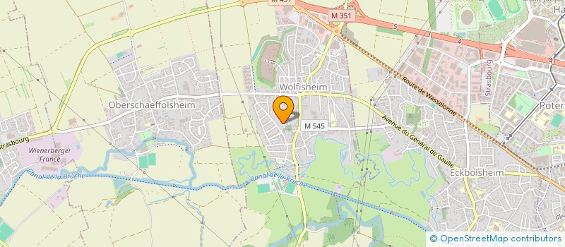 localisation de l'entreprise EFM  WOLFISHEIM