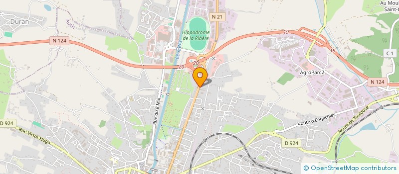 localisation de l'entreprise EFORSA ECOLE DE FORMATION A LA SECURITE AERIENNE à AUCH