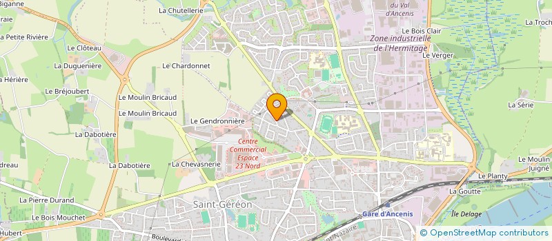 localisation de l'entreprise EFR PRODUCTION 2019 à ANCENIS-SAINT-GEREON