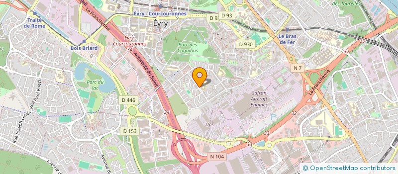 localisation de l'entreprise EFSA à EVRY-COURCOURONNES