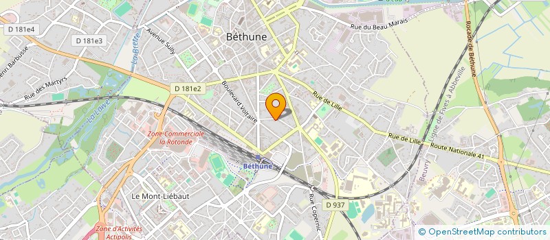 localisation de l'entreprise EFTS à BETHUNE