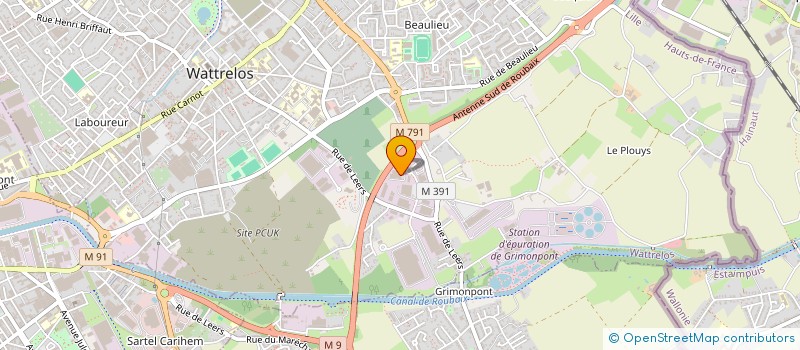 localisation de l'entreprise EFYKACE à WATTRELOS
