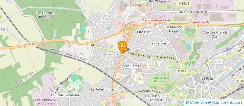 localisation de l'entreprise EFYS GLASS à DREUX