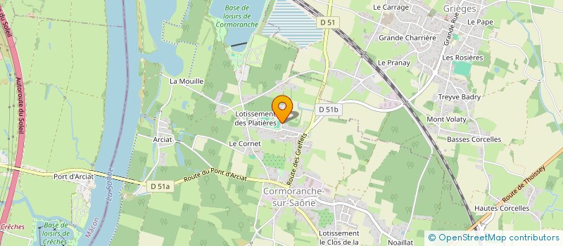 localisation de l'entreprise EG AVENIR  CORMORANCHE-SUR-SAONE