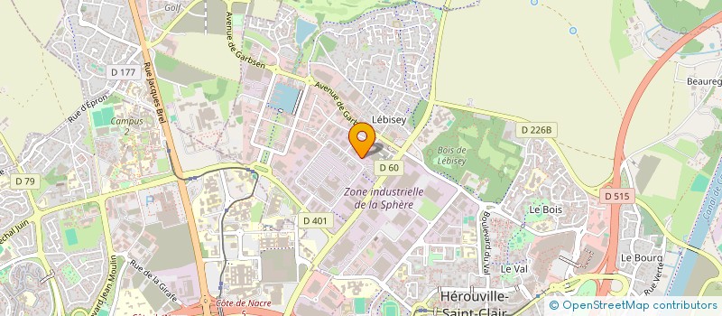localisation de l'entreprise EG BATIMENT à HEROUVILLE-SAINT-CLAIR