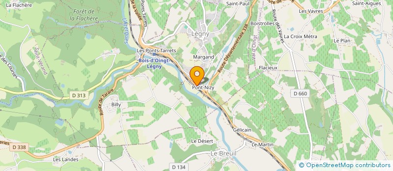 localisation de l'entreprise EG COIFFURE  LEGNY